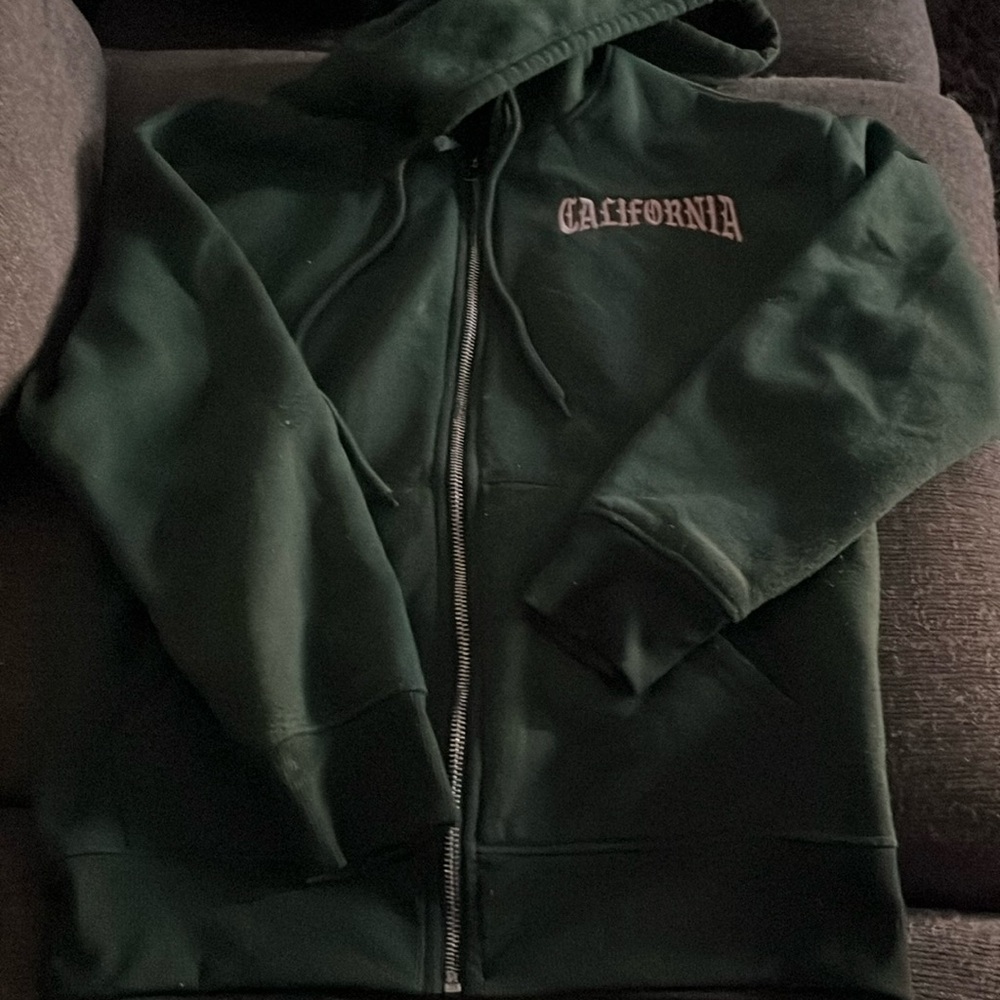 California jacket, green, white and orange size medium
